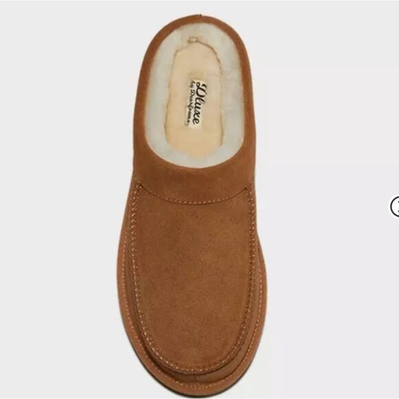 🆕👞Dluxe by Dearfoams -  Men's Moc Toe Clog Slippers Moi Black - Picture 3 of 7